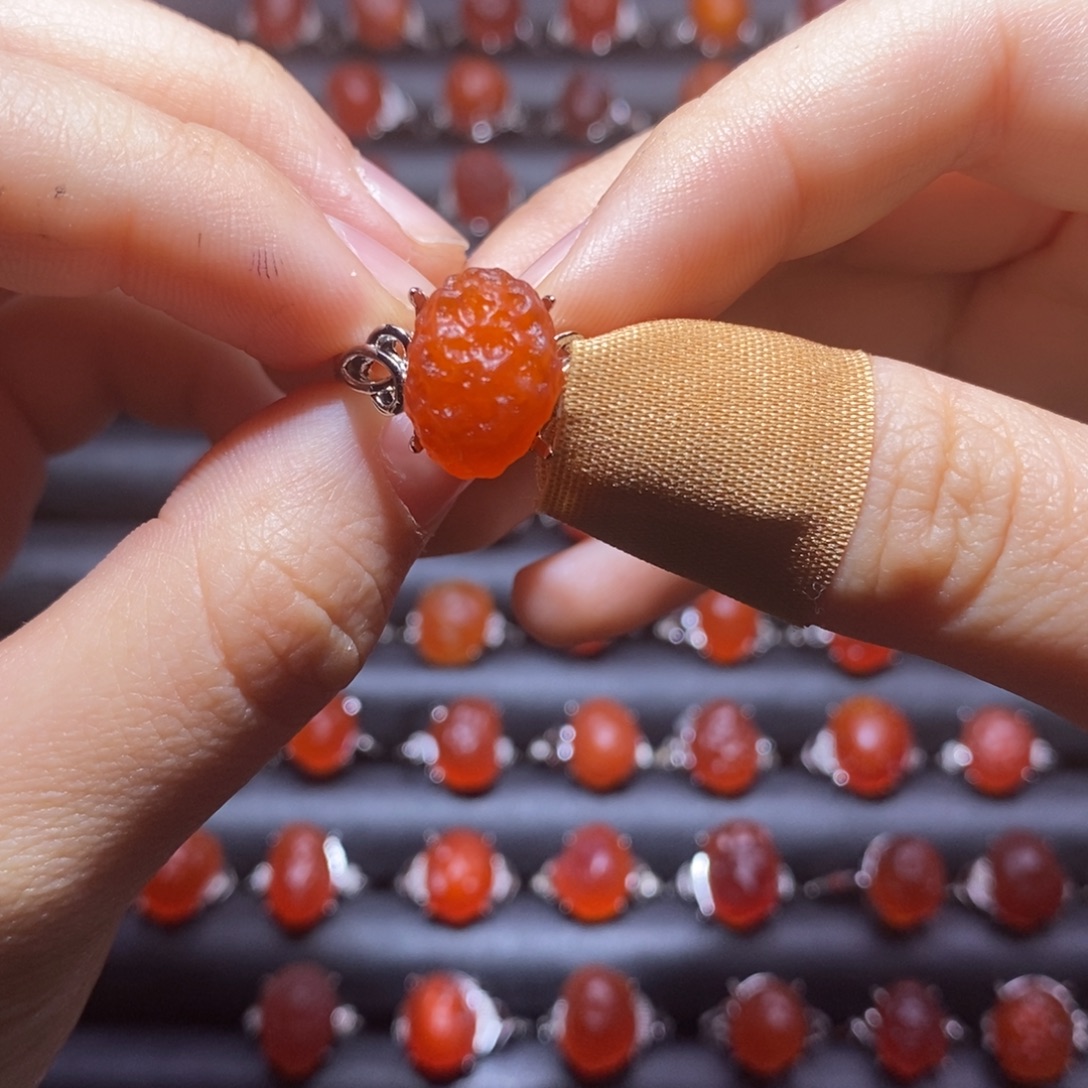 ****木玛瑙/玉髓合金戒指