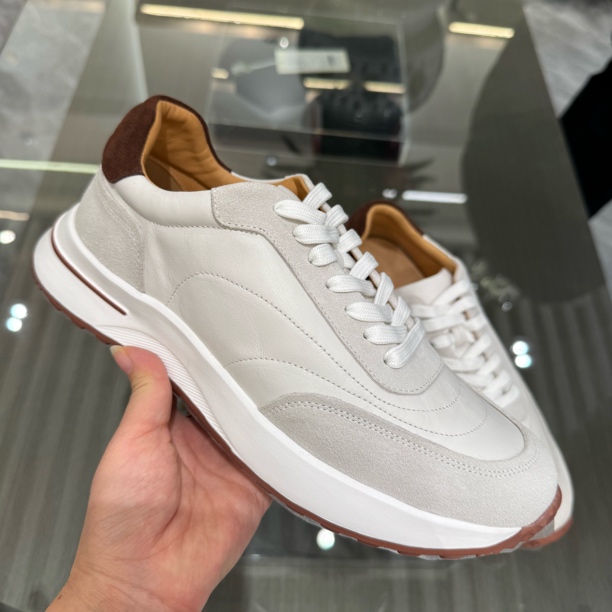 【1986甄选】024男士老钱风美拉德色系真皮厚底商务休闲鞋