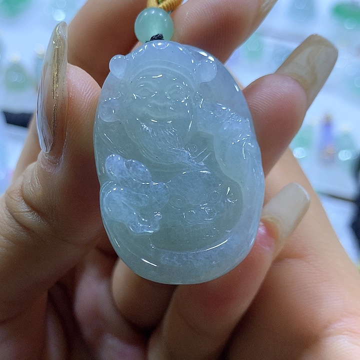 翡翠颈饰未镶嵌天然翡翠A货吊坠