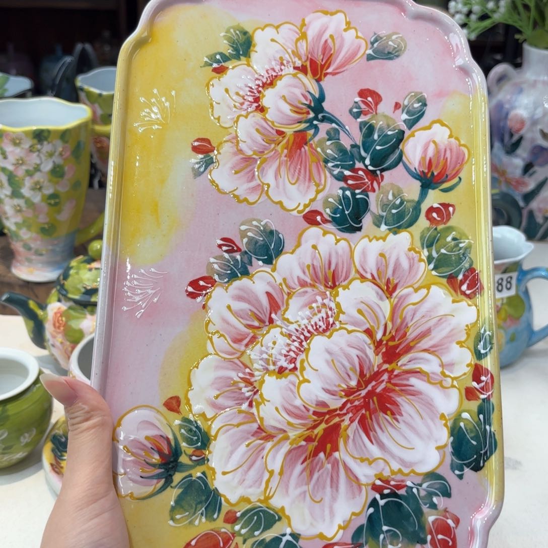 景德镇手绘高温釉下彩陶瓷茶具