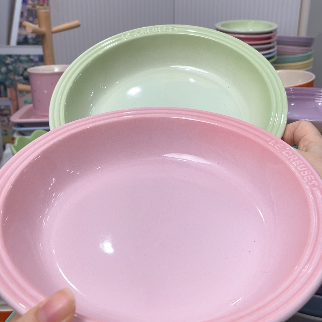 瓷片微瑕2个8英寸草帽盘