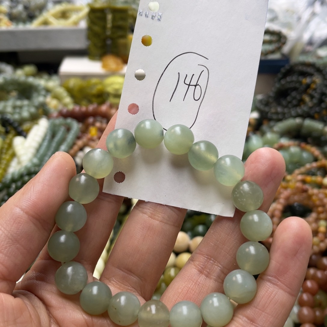 蛇纹石玉手链未镶嵌