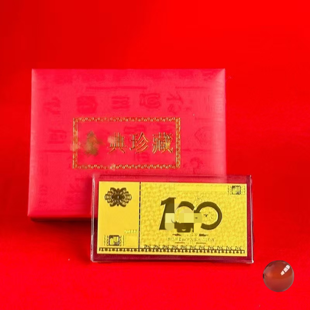 黄金足金纪念摆件时尚大气设计款配欧泊石圆珠镶嵌