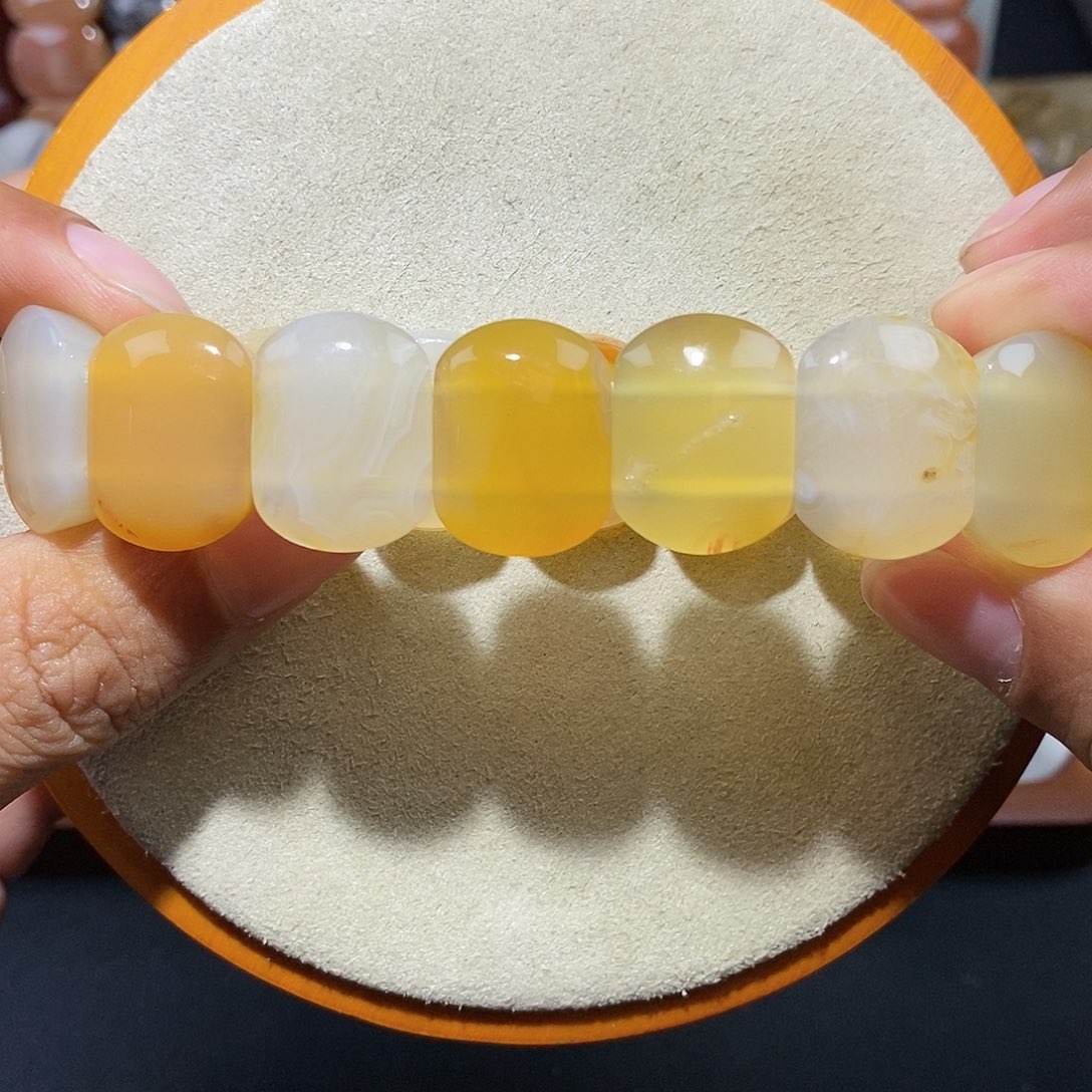 硅化珊瑚（珊瑚玉）手串未镶嵌冰发丝19