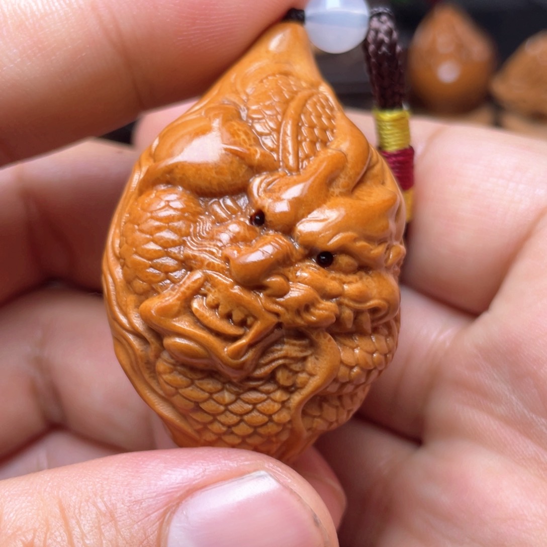 橄榄核手串/手链双面龙单子手把绳穿配3.5左右