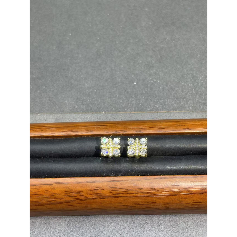 a8393黄色幸运草耳钉多样发