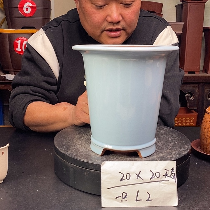 紫砂花盆货号一只L2