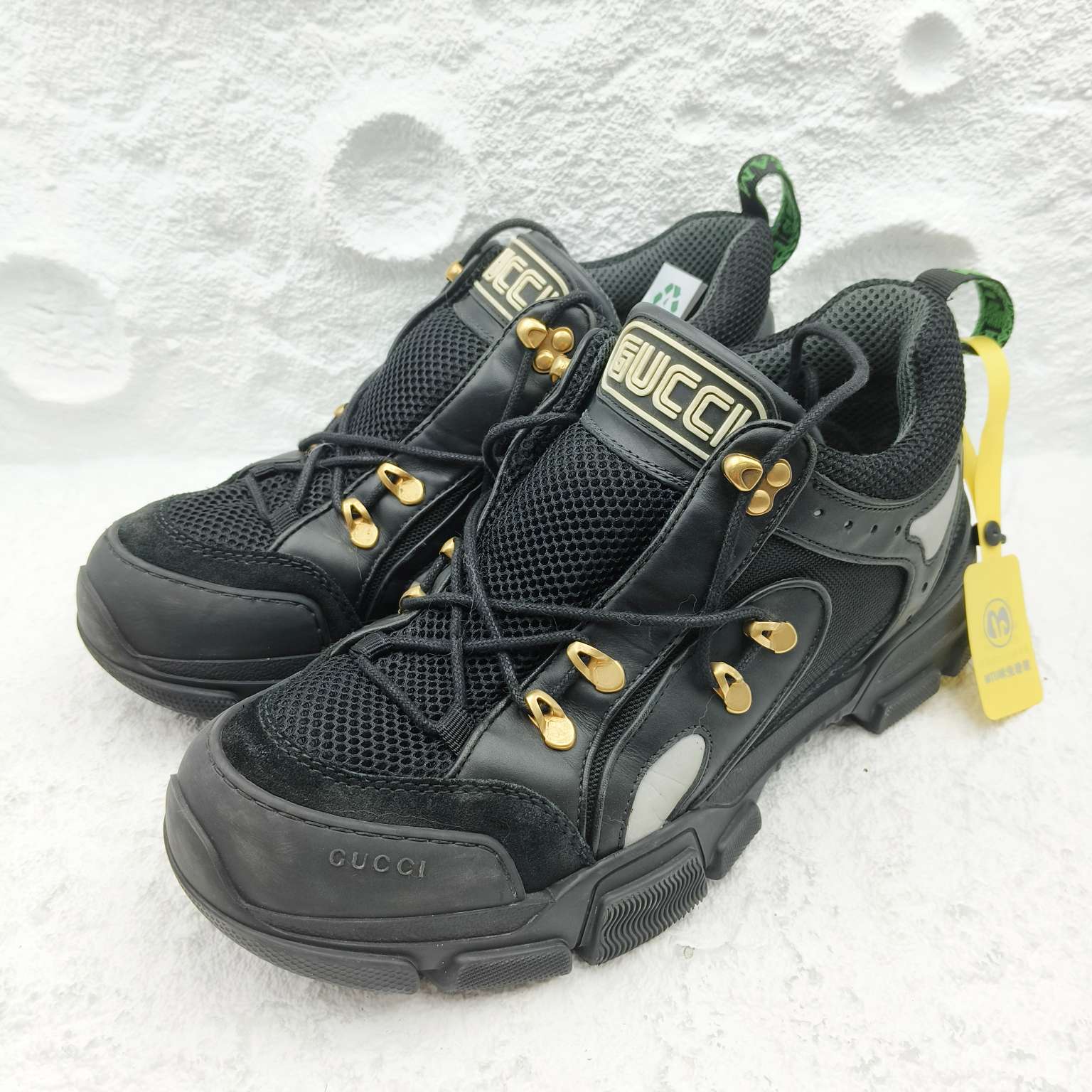 99新 GUCCI/古驰 9码/43码/黑色运动老爹鞋