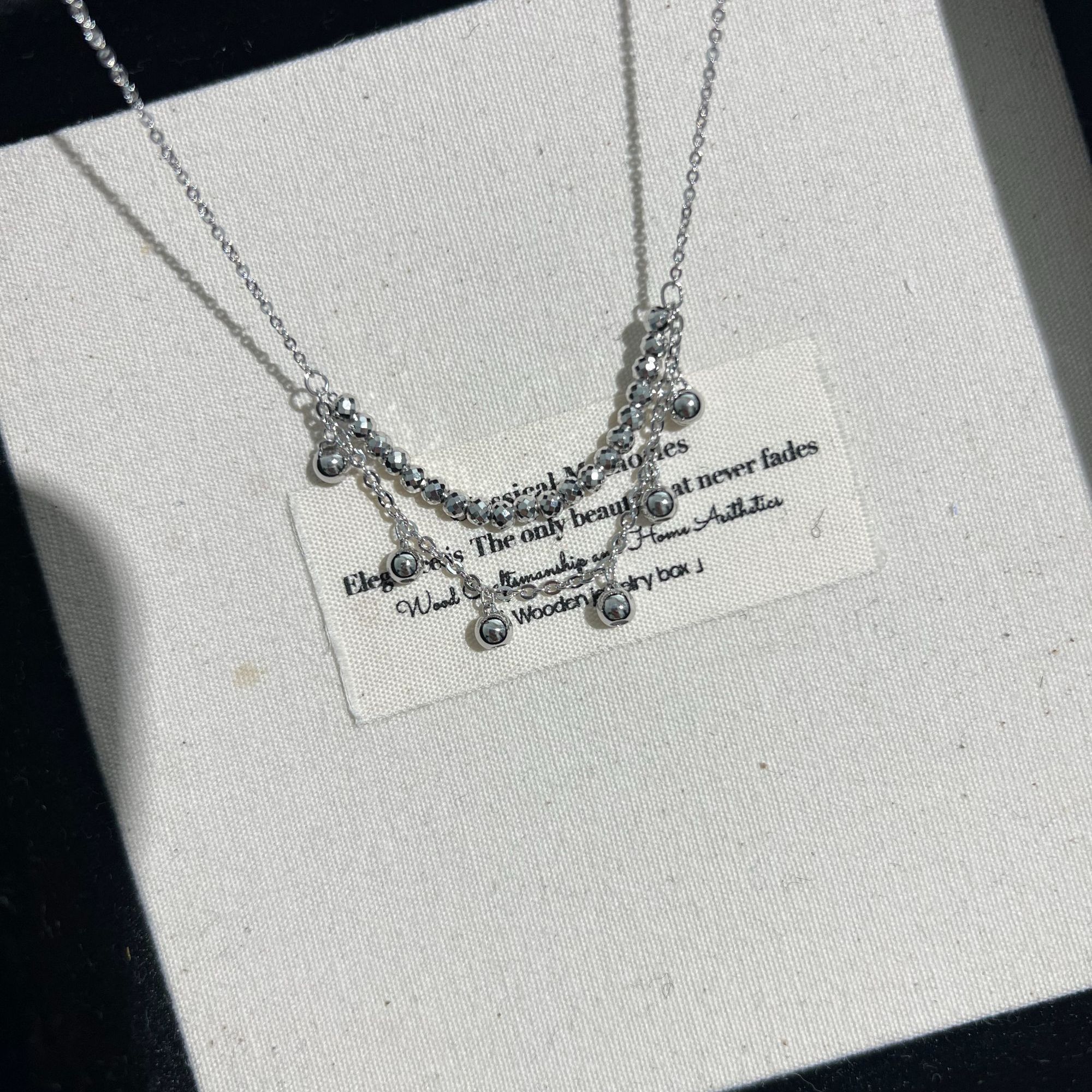 铂金pt950蹦迪珠套链轻奢时尚百搭