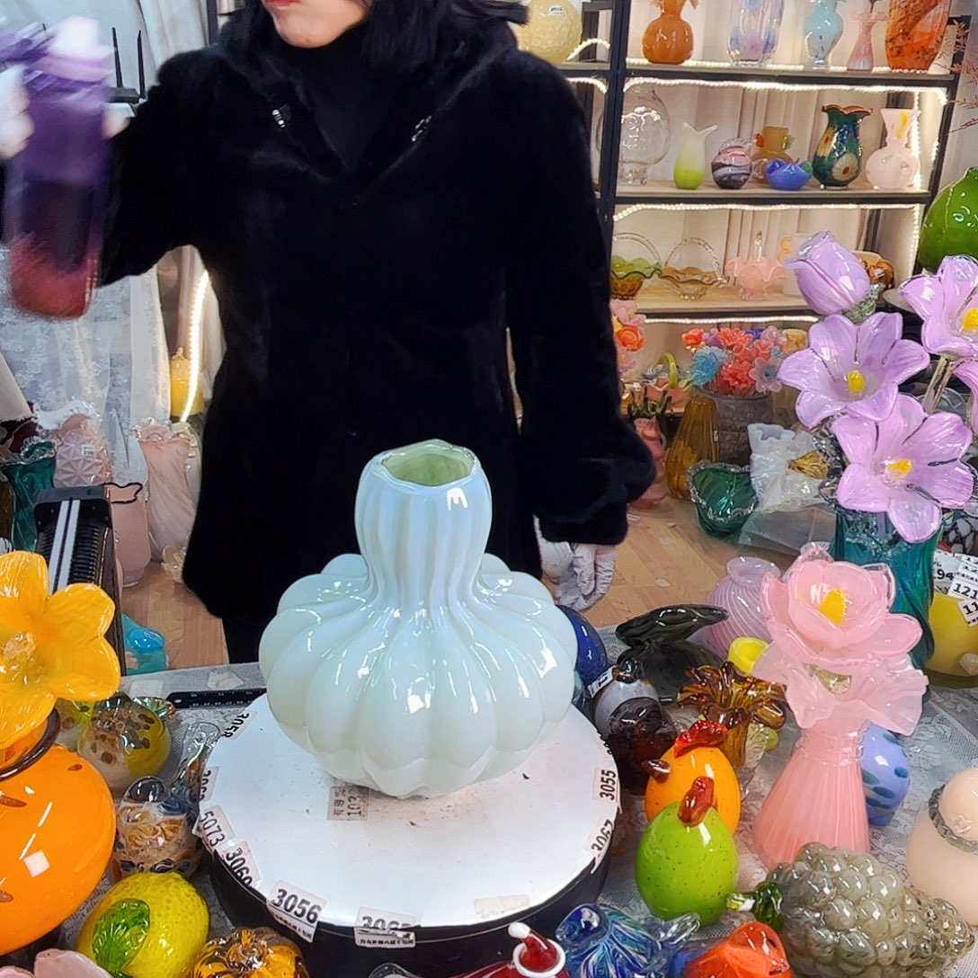花瓶家悦美居琉璃摆件