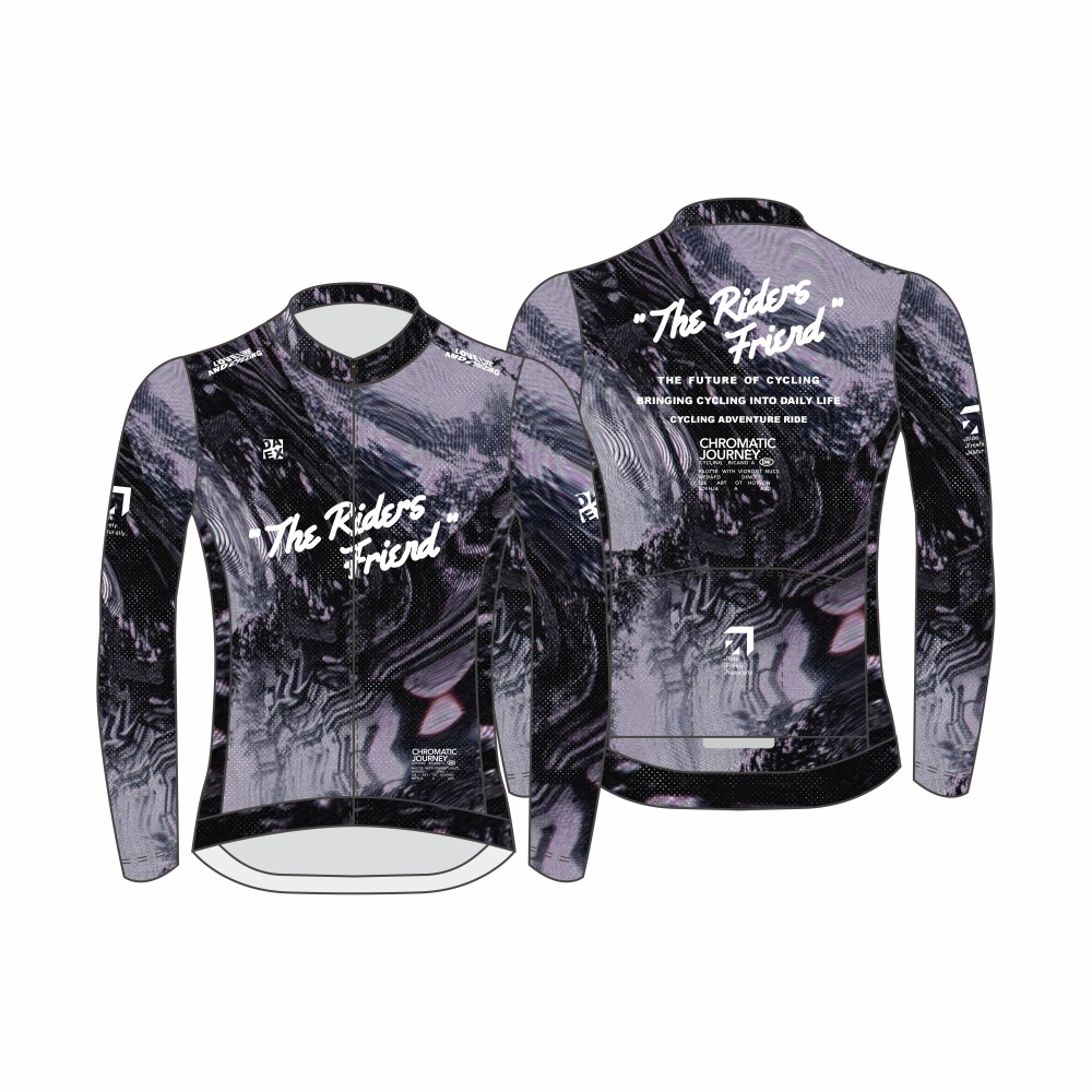 Daex新款秋季修身长短袖骑行服星暮扎染公路自行车服短款透气速干