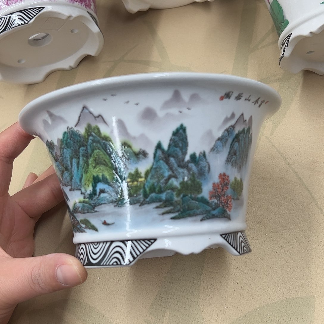 紫砂花盆548号瑕疵15/8cm