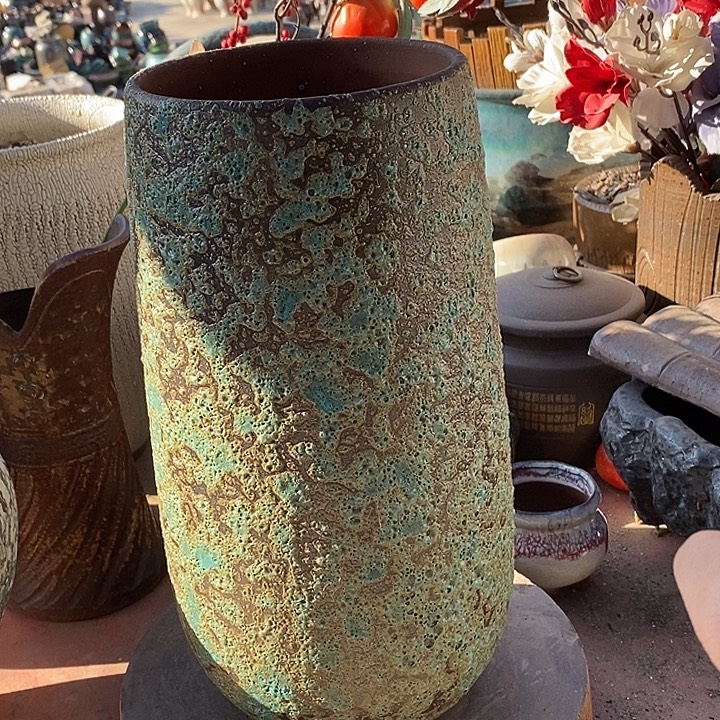 花盆紫砂高度34口15.5绿色