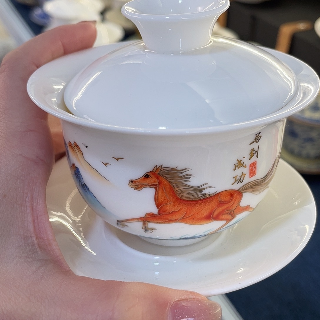 陶景德陶瓷盖碗茶具