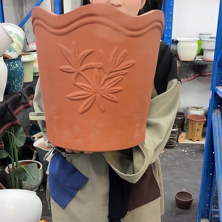 30×30 -粗陶花盆有孔-买买买