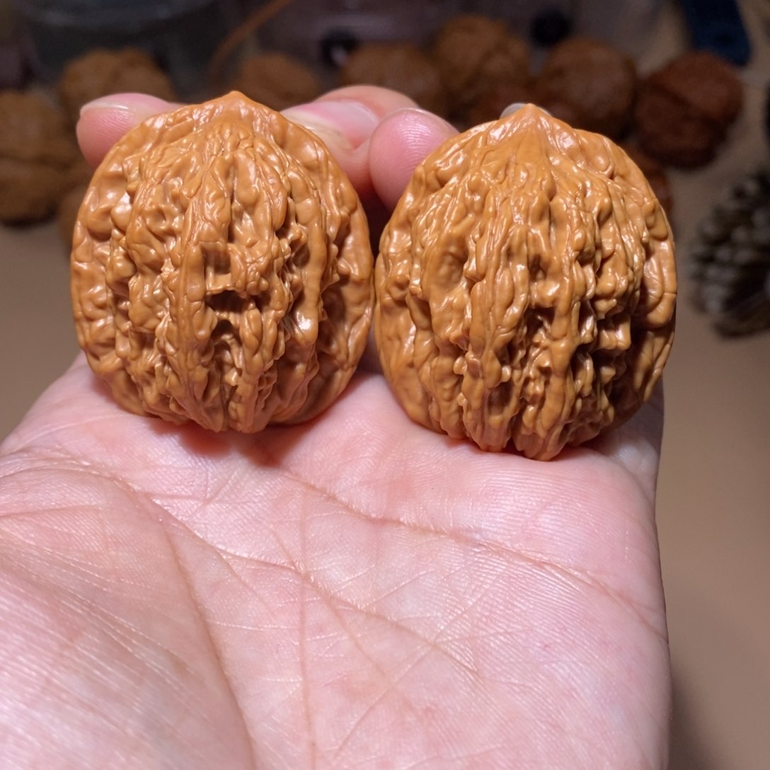 文玩核桃把件全品无修36尺A级虎头