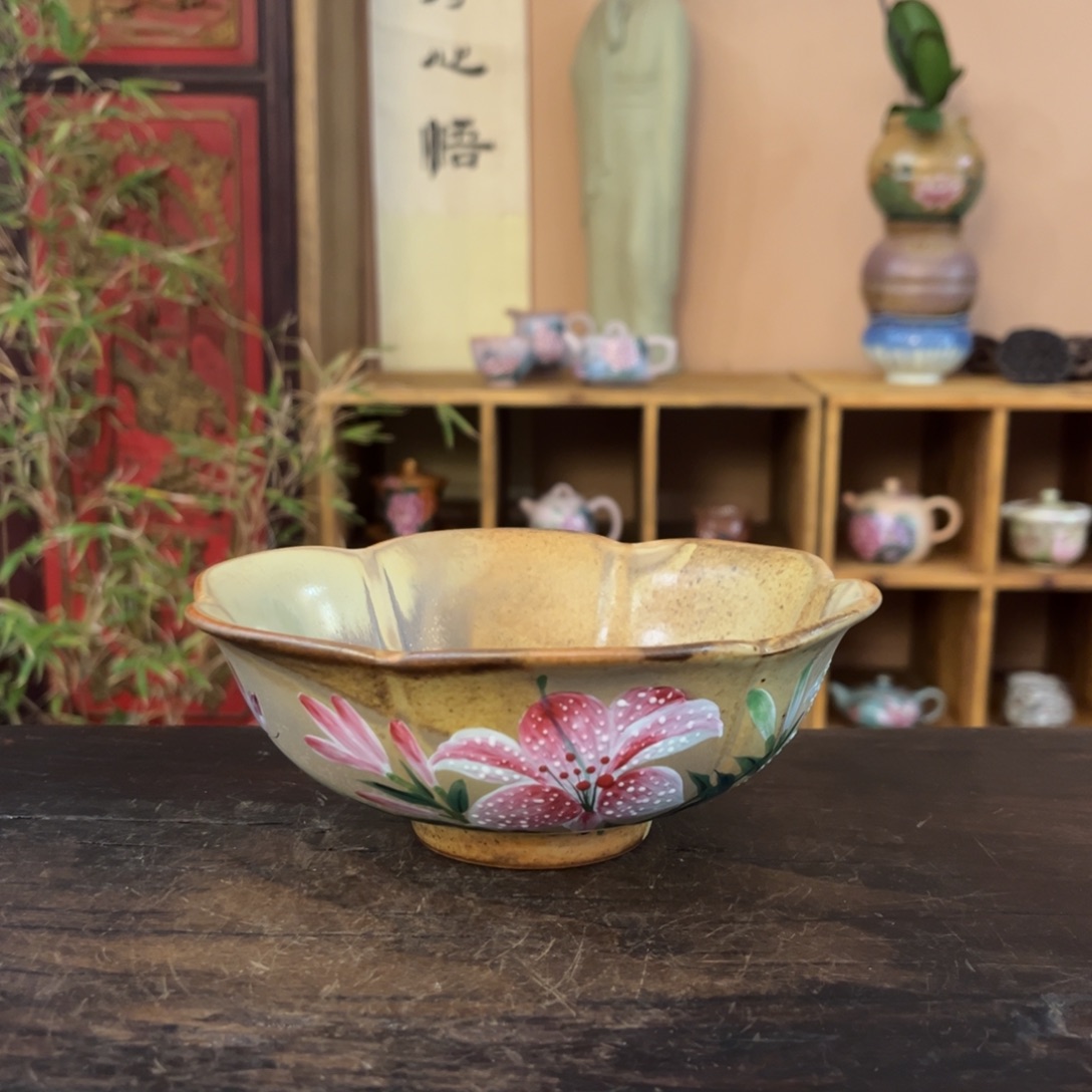 柴烧纯手工手绘陶瓷