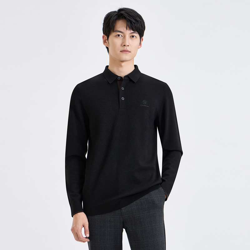 专柜秋冬/柒牌/套头薄毛衫/男士长袖运动针织时尚休闲727Y71860