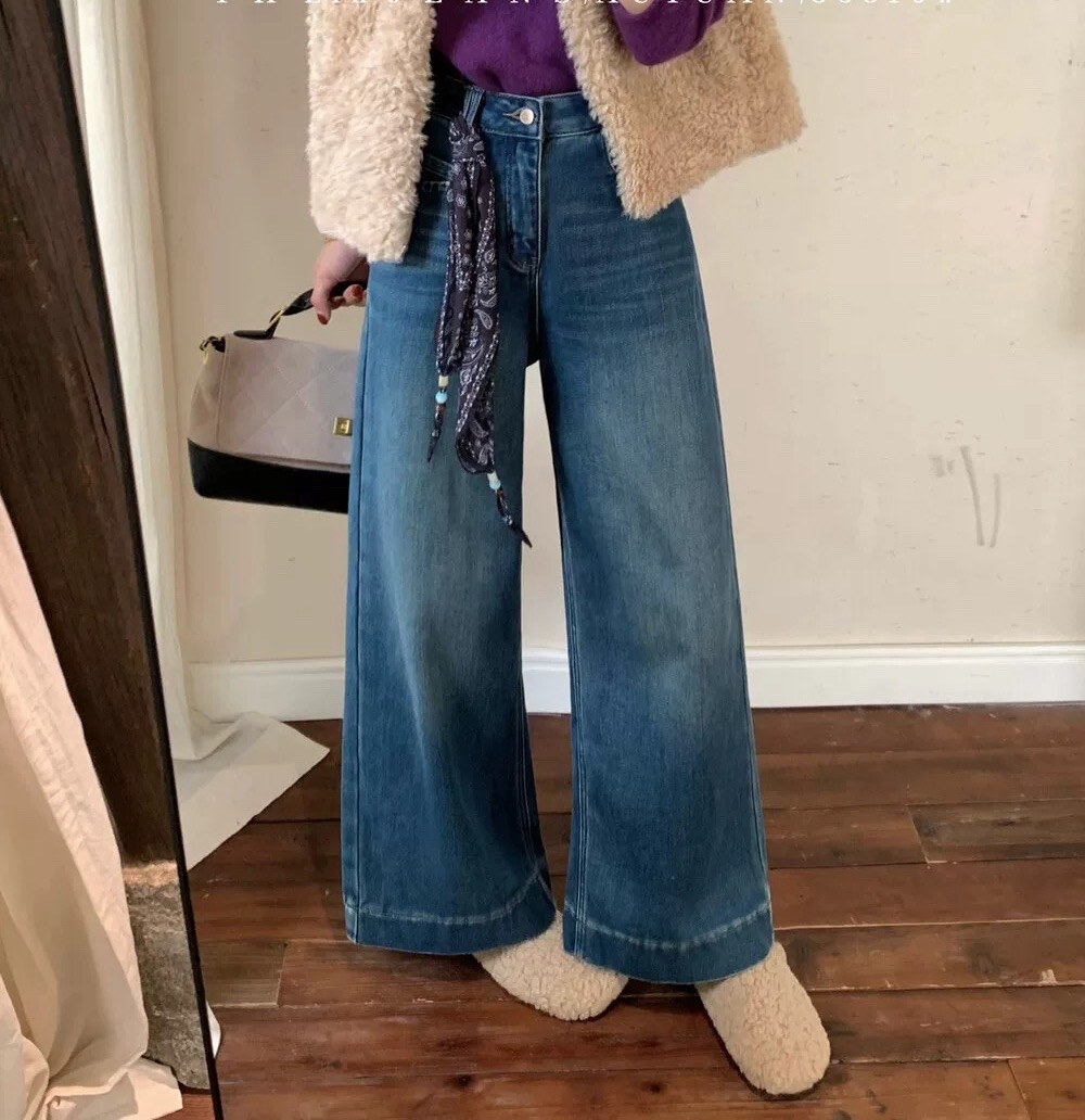 【82288】DoralQueen家 冬季植绒 四面弹阔腿裤