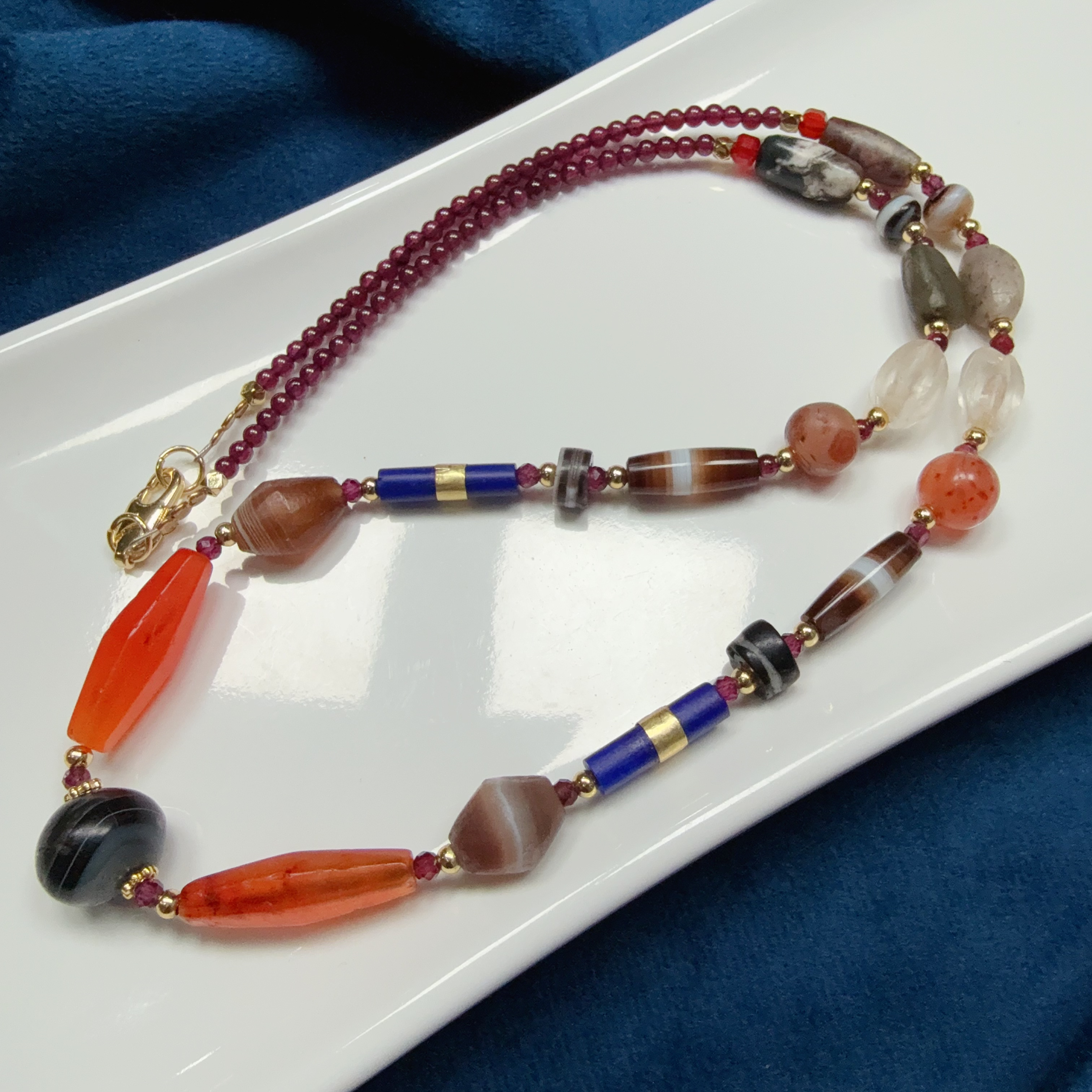 【伟伟鉴定】老玛瑙 多宝项链 2-13 古珠收藏