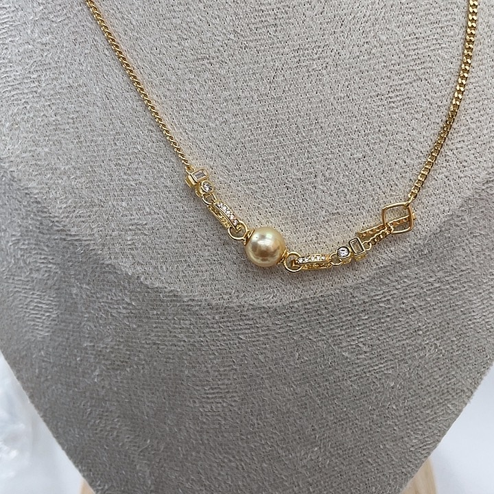 银S925镶嵌海水珍珠颈饰