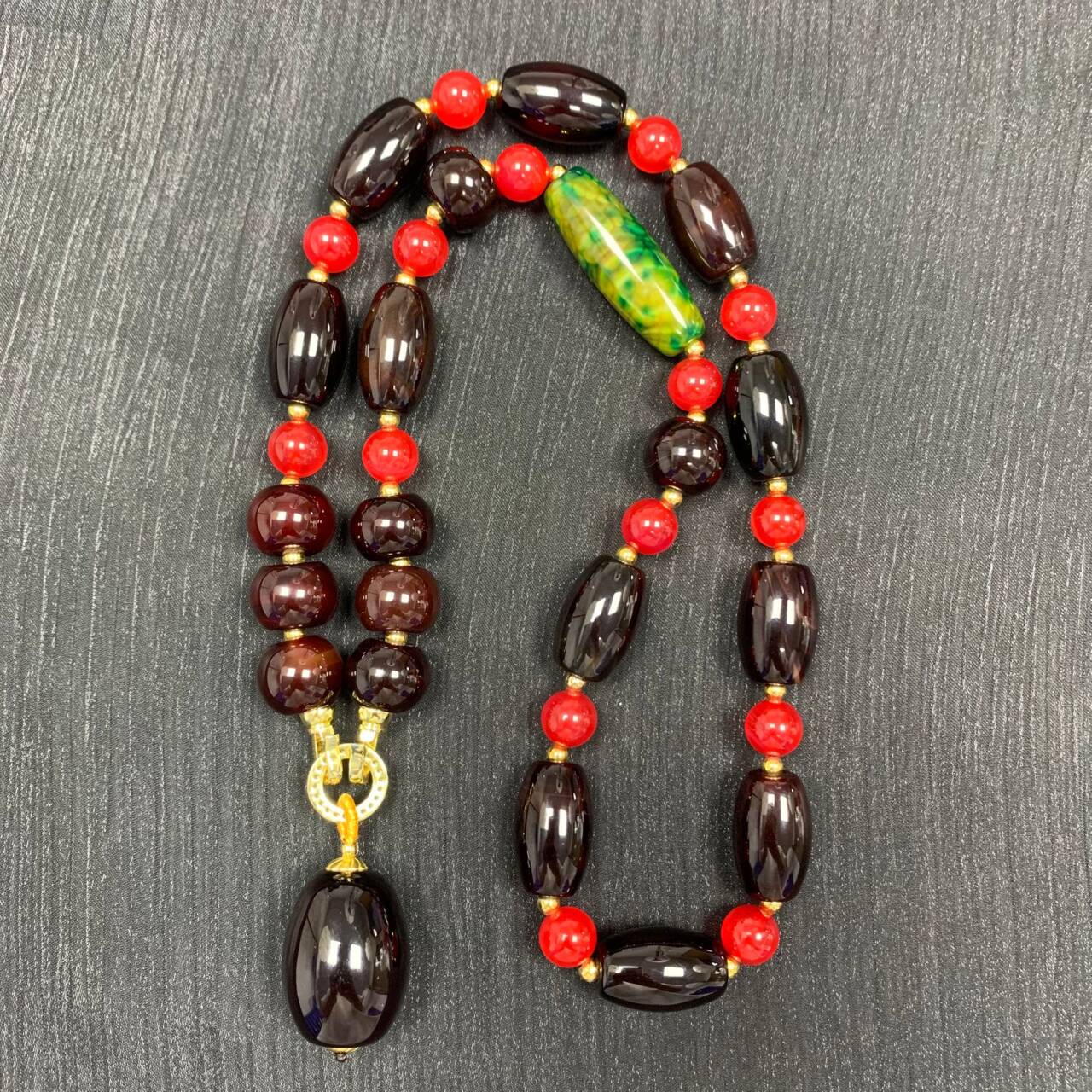 【小天总】TC42025 天承妮佳 DIY浓郁血离子大桶珠吊坠多样性发其一