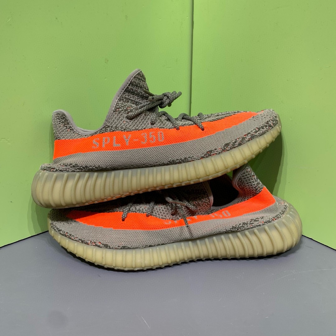 Yeezy350 灰橙初代48码 配盒下地不多 鞋垫logo都在市场价4999