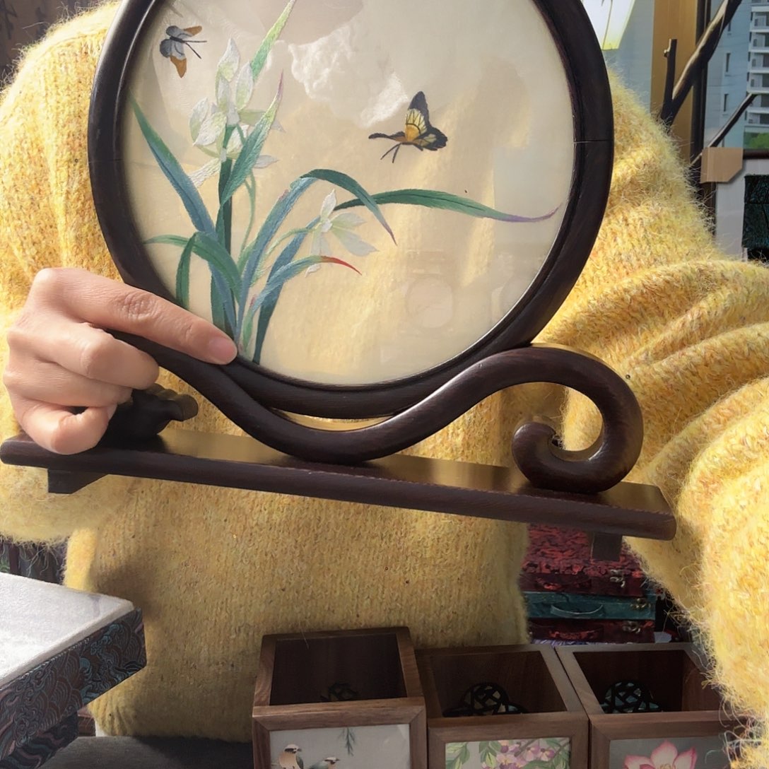 织绣纯手工苏绣蕙质兰心