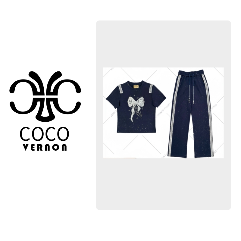 【VERNON COCO】Y25春夏上新时尚洋气减龄短袖套装VC125