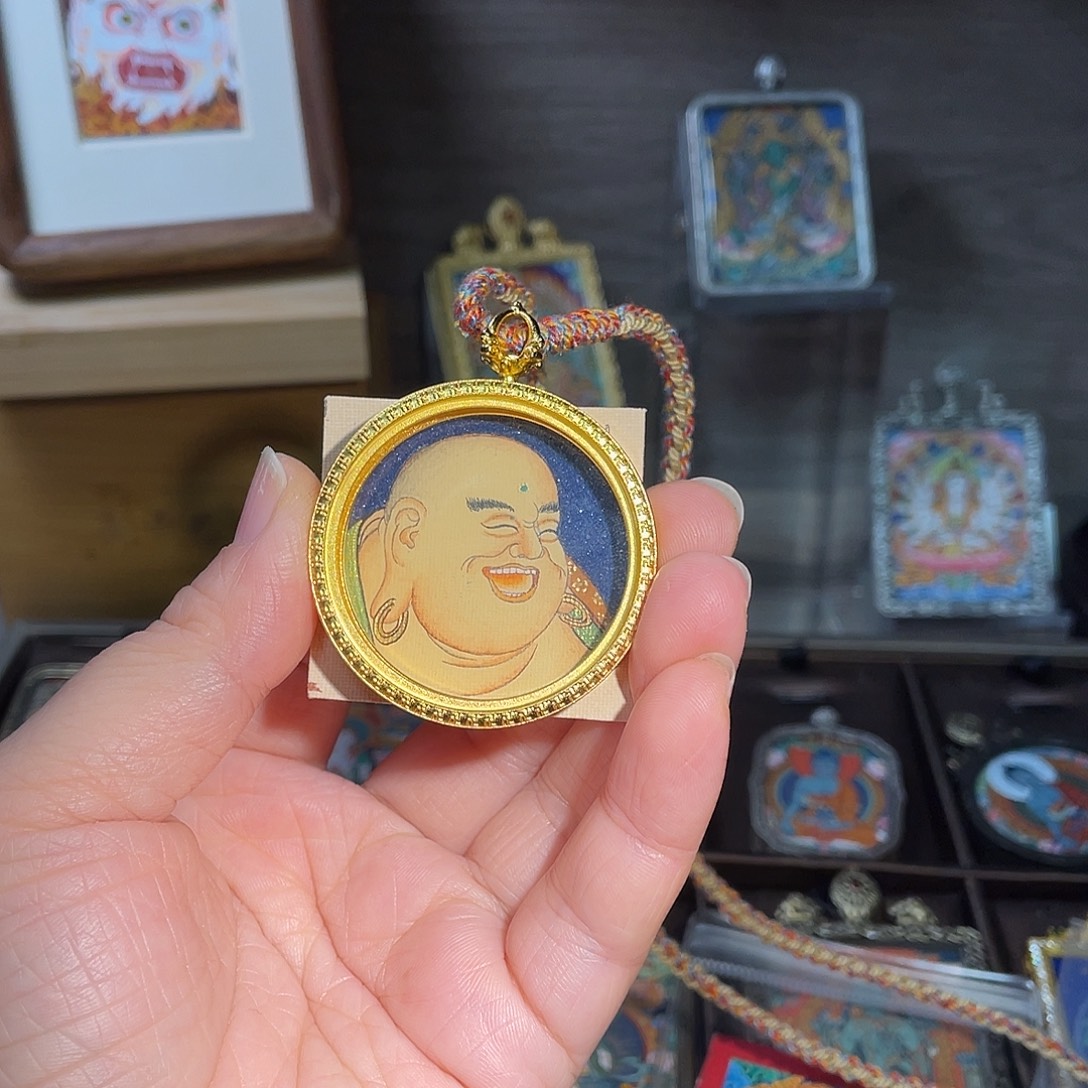 吊坠弥勒佛唐卡3.5