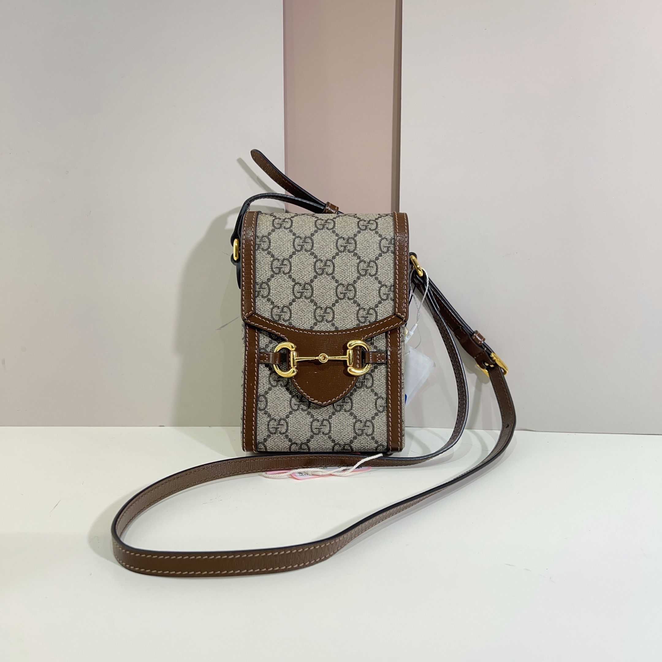 95新 GUCCI/古驰 gucci古驰1955老花手机斜挎包a8998