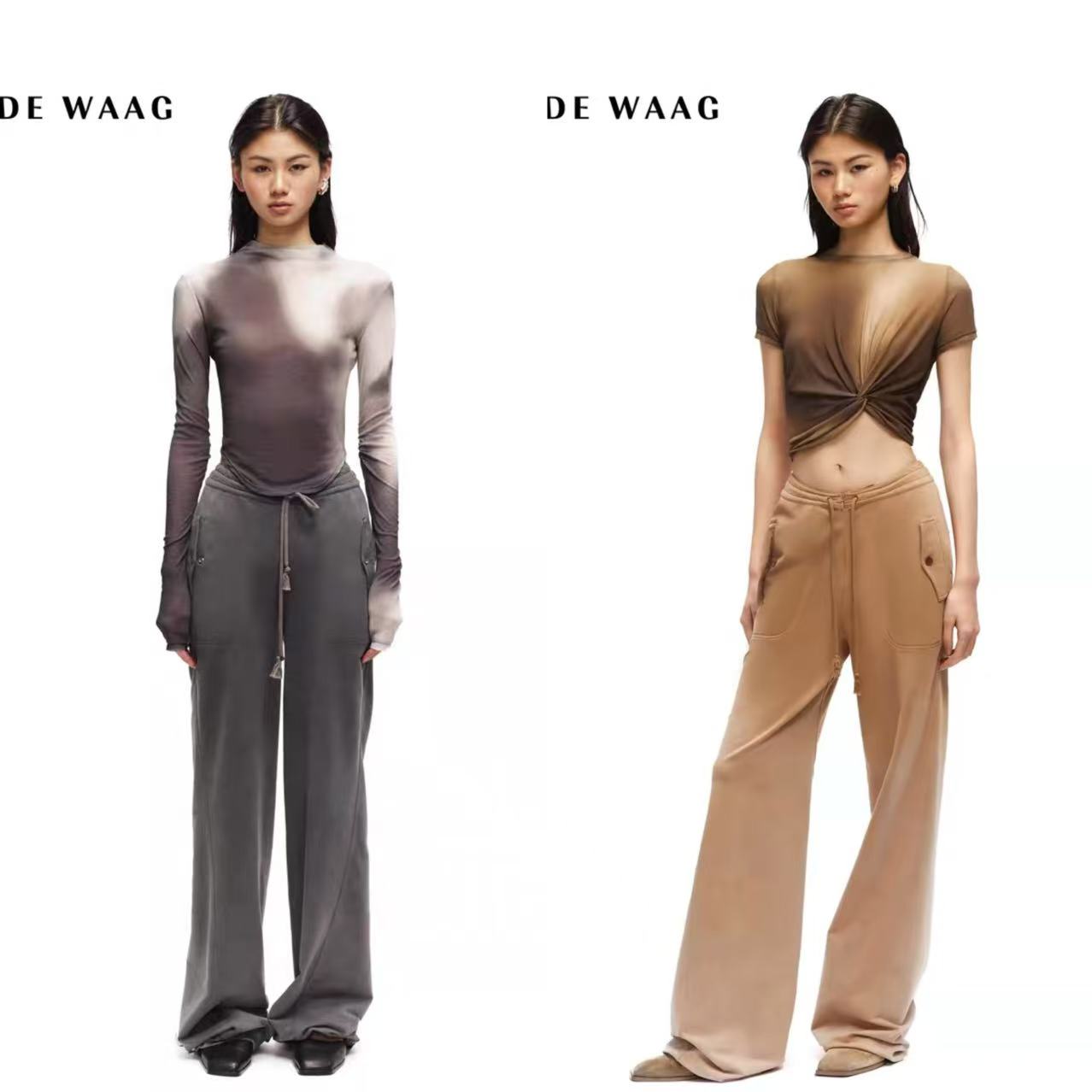 【LOCAT】OUDE WAAG 25SS 宽松洗水针织裤  PT07C1BU680