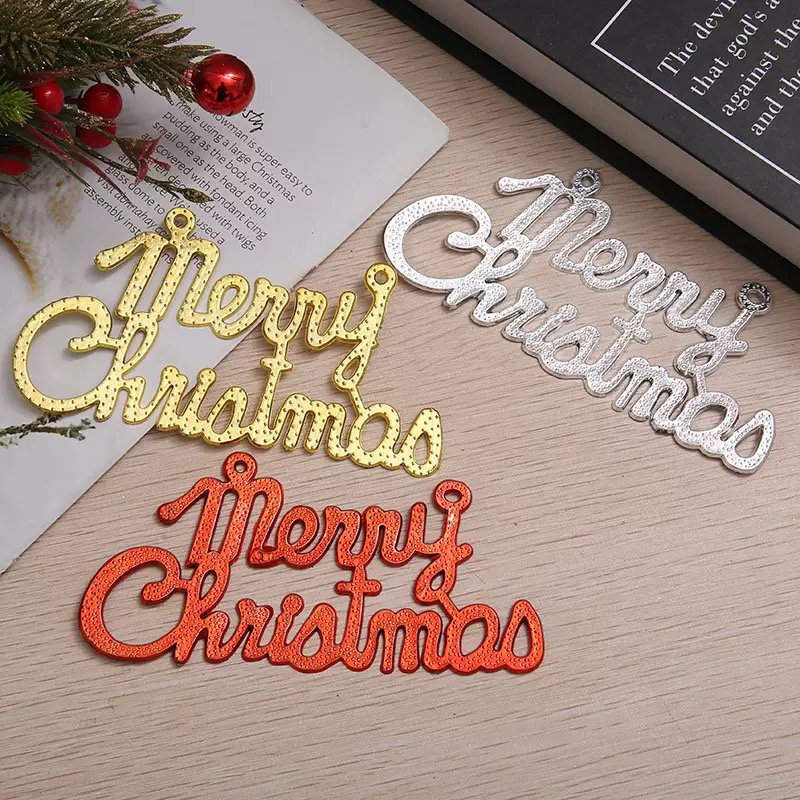 【20个】圣诞英文字母挂牌MerryChristmas花束装饰花艺包装资材