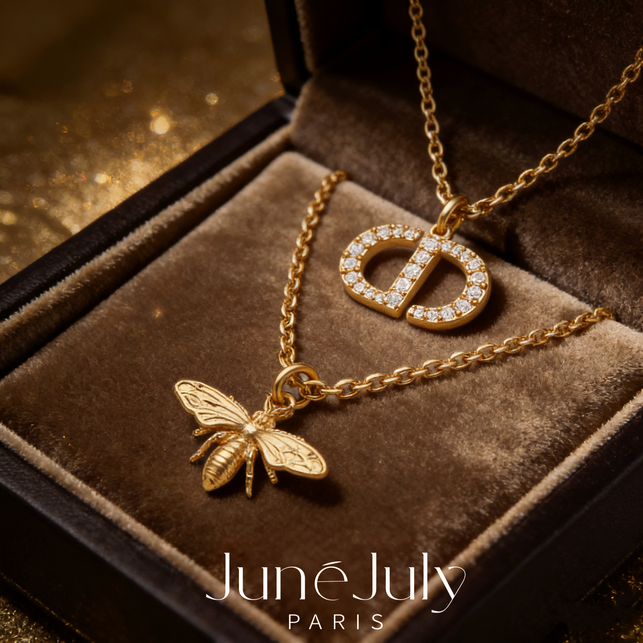 铜合金项链 JuneJuly 精致感高定风项链1205蜜蜂猪鼻