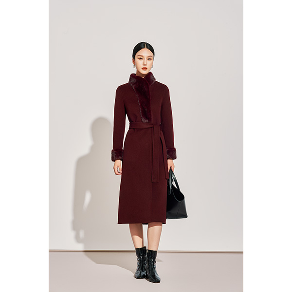 【GEMAN】25冬季气质时尚修身中长款羊绒羊毛大衣QXX259-2510C109