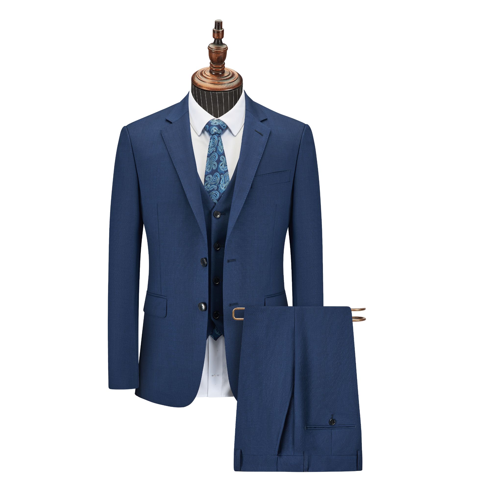 100%羊毛轻奢西服套装男士商务时尚西装