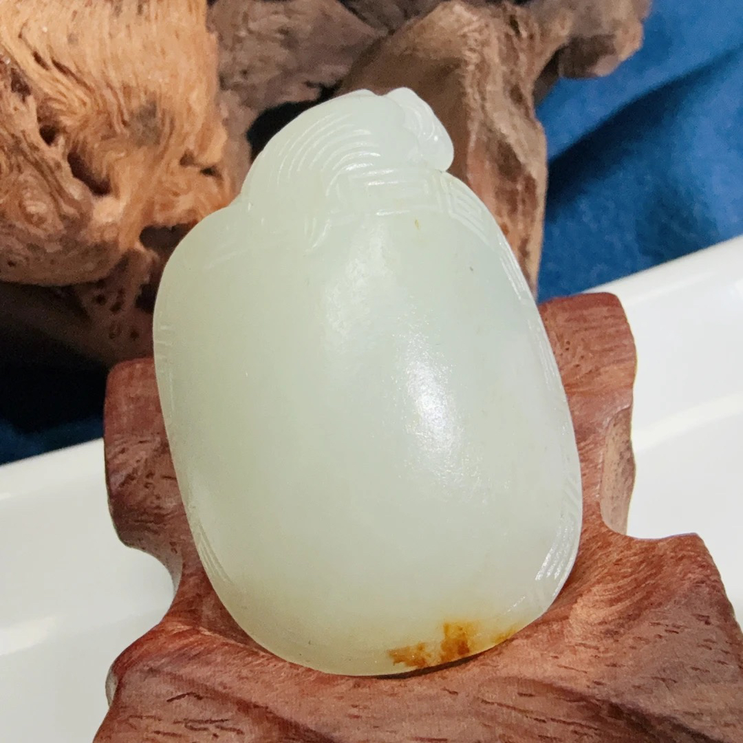 【伟伟鉴定】和田玉 籽 料 龙龟吊坠35/24/16