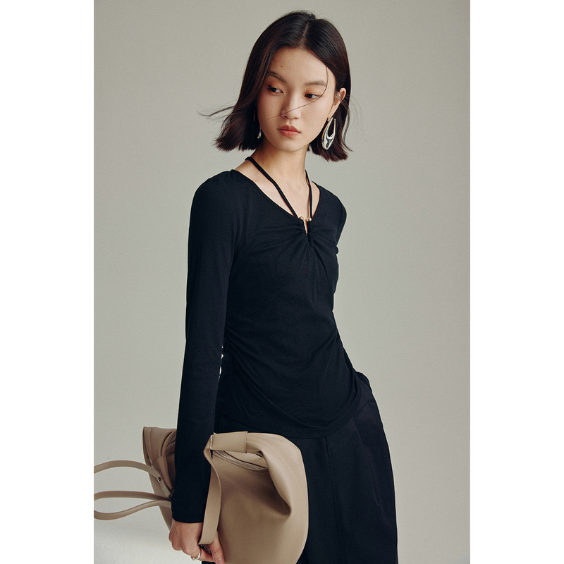 【粉丝专享】MOFAN摩凡秋新款黑色毛针织衫MBX552014