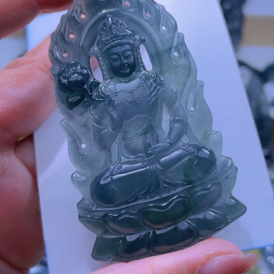 翡翠颈饰未镶嵌P****_观音