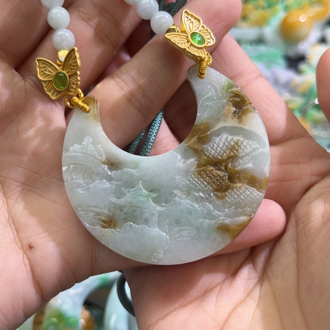 翡翠未镶嵌耳饰待编款