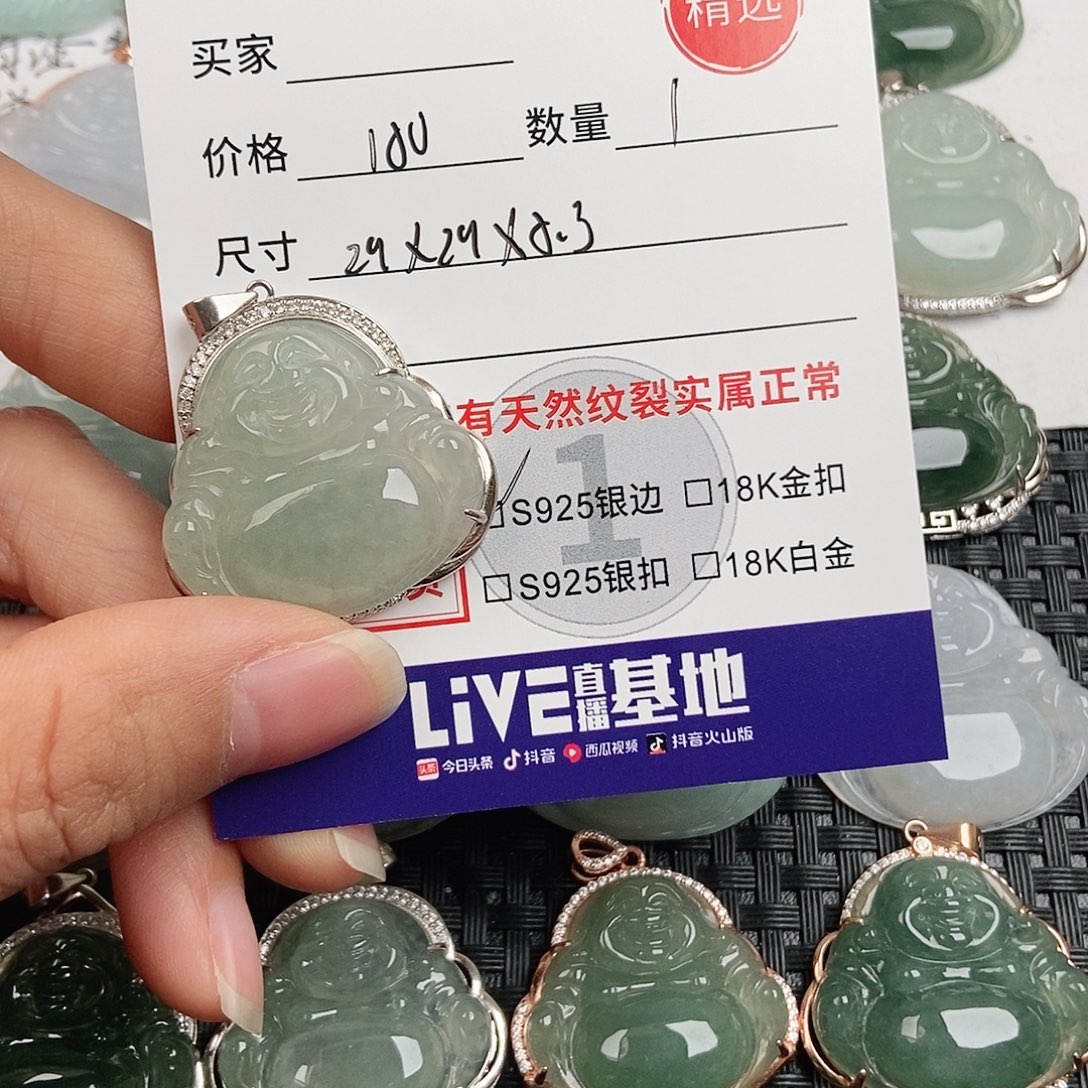 翡翠银S925镶嵌颈饰