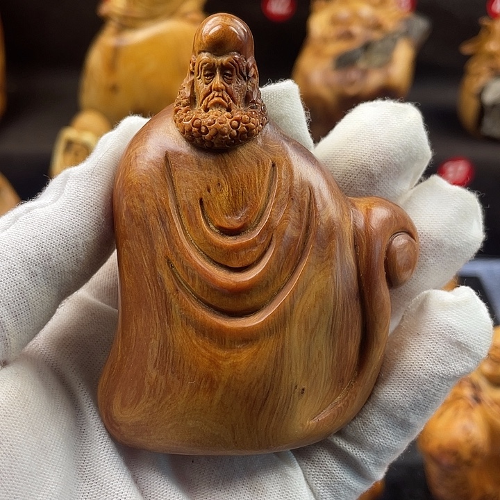 柏木（崖柏）达摩手把件