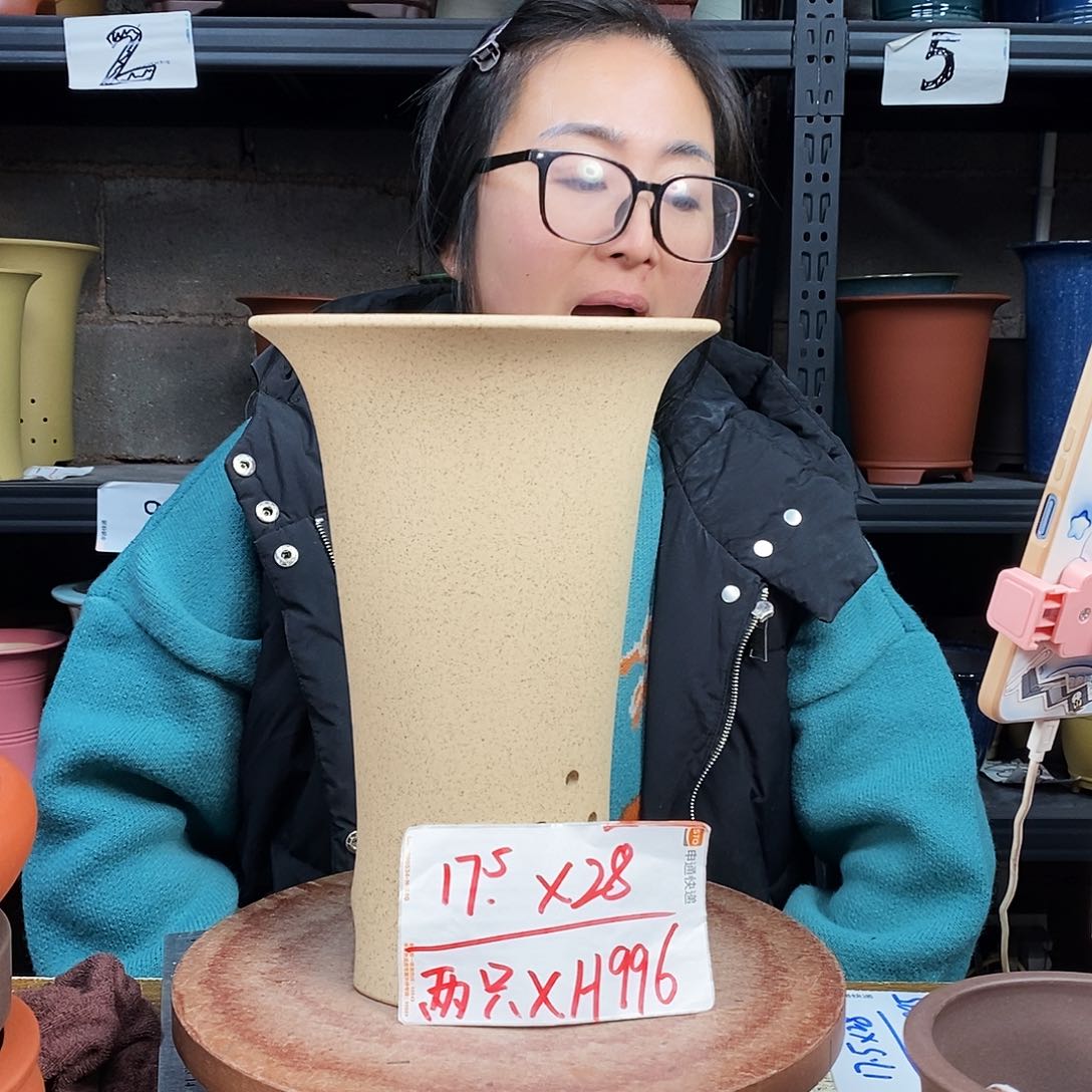 紫砂一只花盆货号XH996