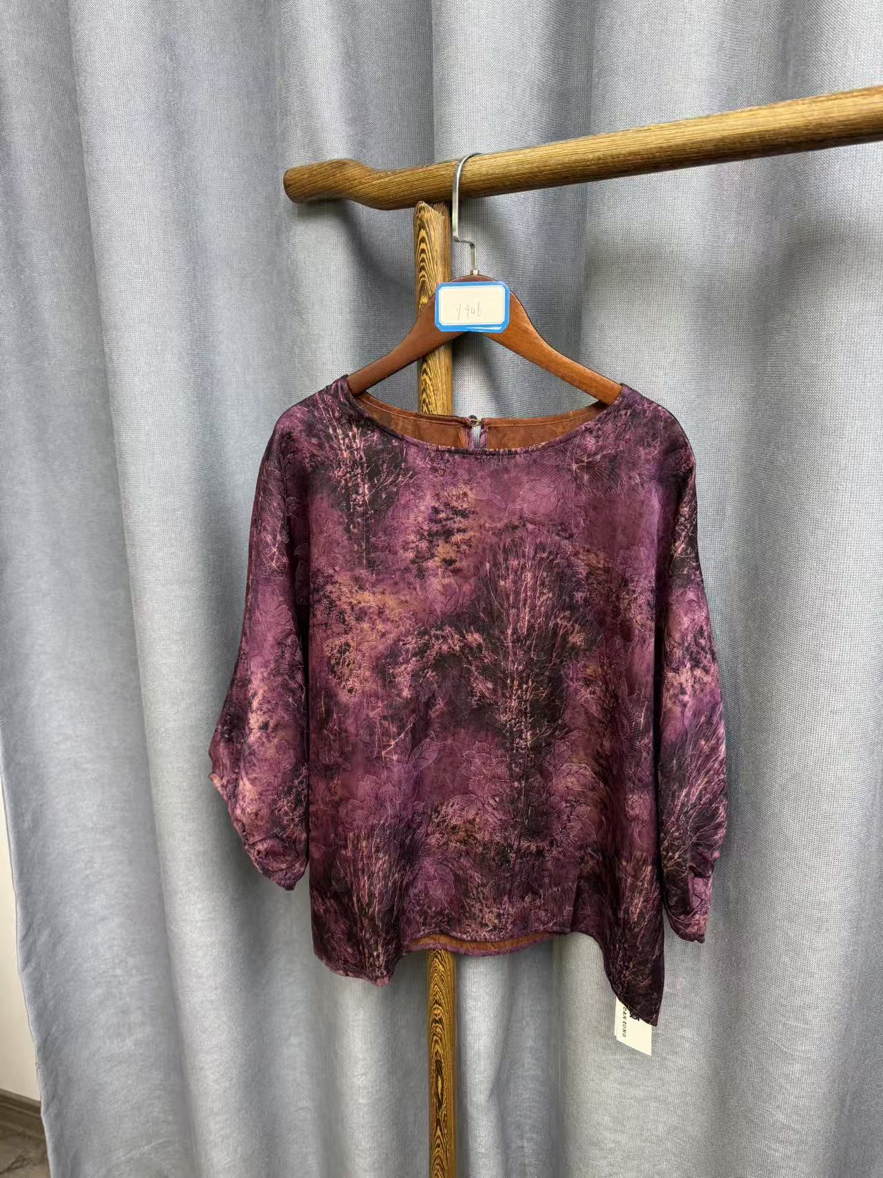 2025新款时尚休闲香云纱圆领上衣Y946