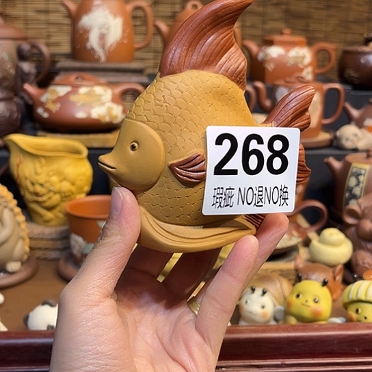 紫砂茶杯紫砂茶宠微瑕