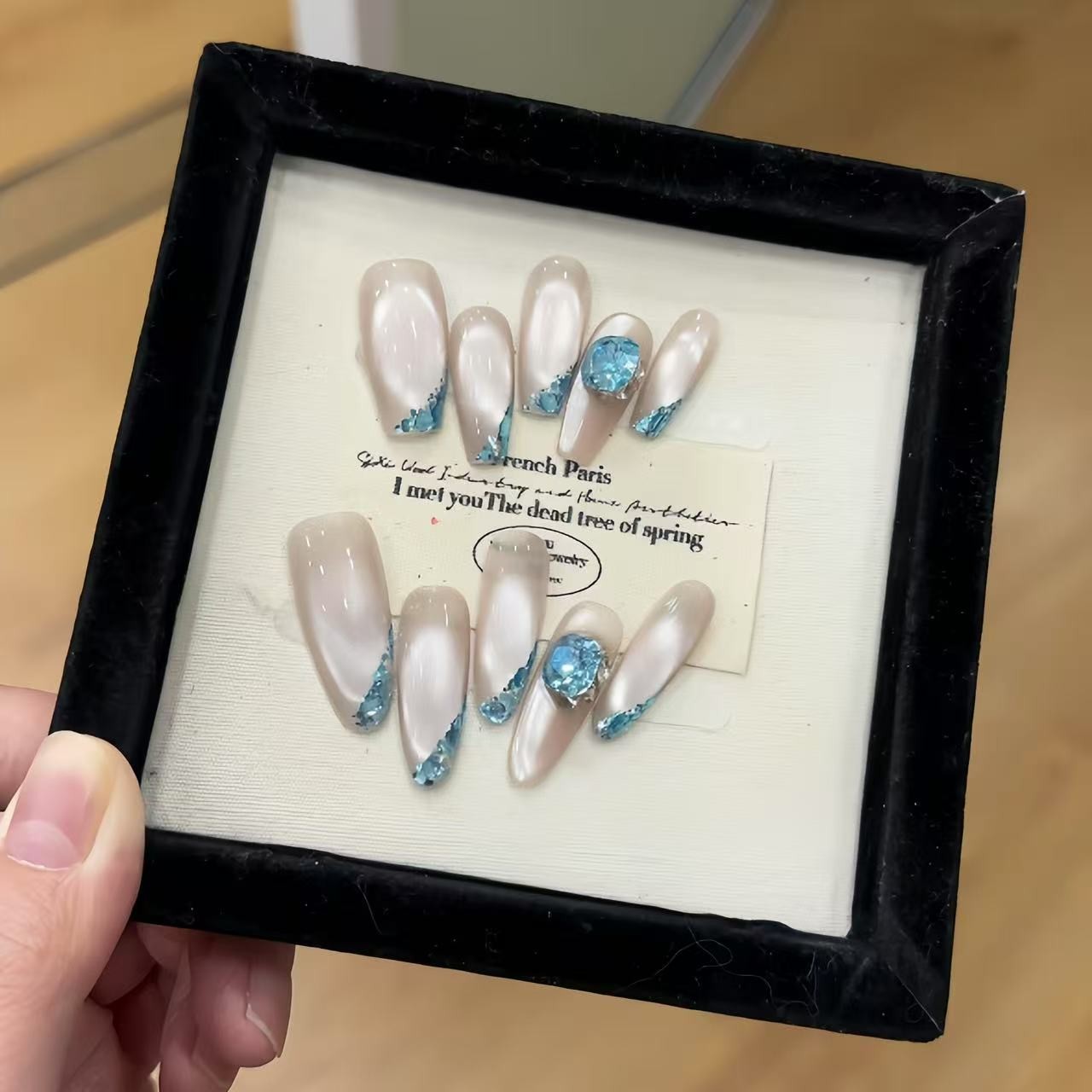 W.《冰川碎片》纯手工穿戴甲