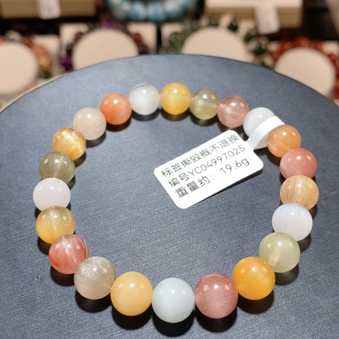 水晶手链未镶嵌F彩兔毛8.7