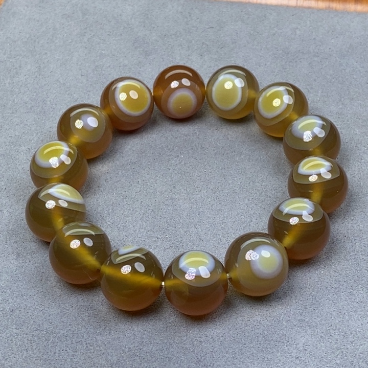 雪***河玛瑙/玉髓未镶嵌手链