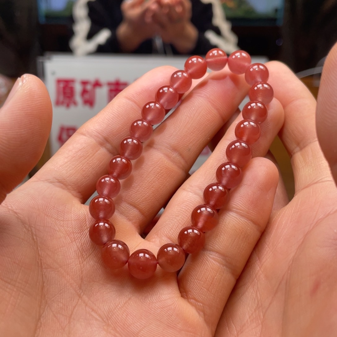 南红玛瑙冰红单圈8mm未镶嵌