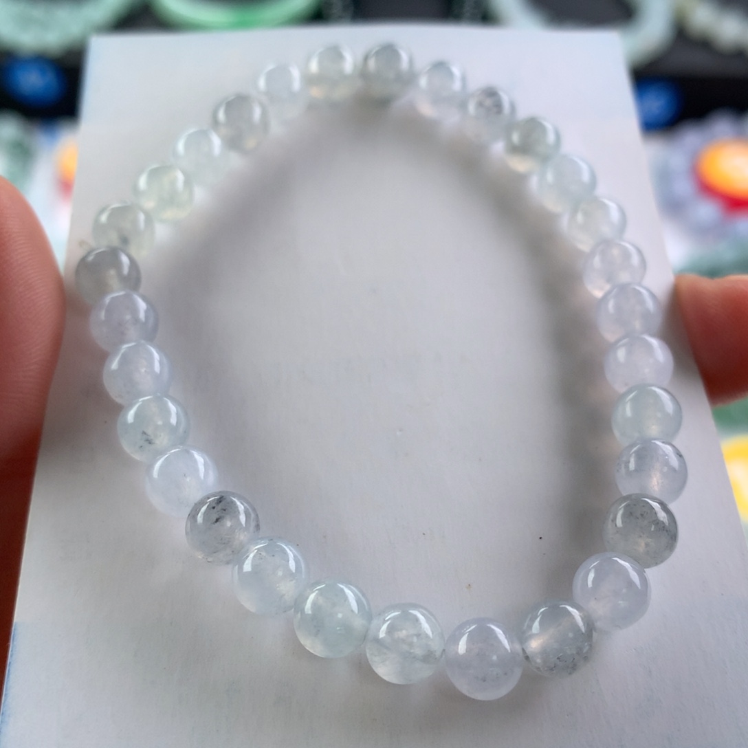 翡翠未镶嵌手链卡6.3